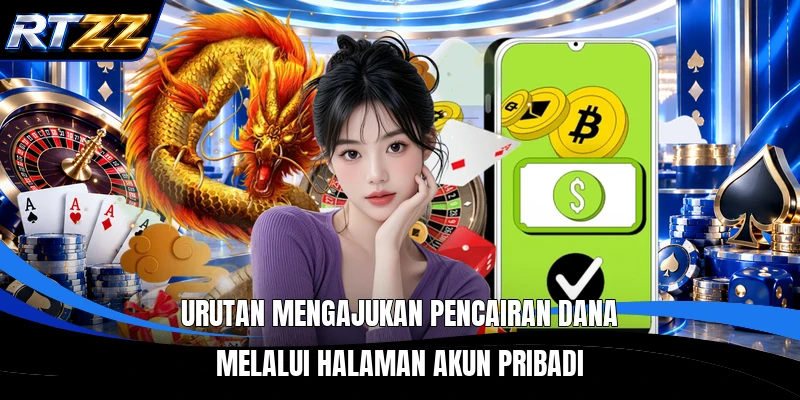 Urutan mengajukan pencairan dana melalui halaman akun pribadi